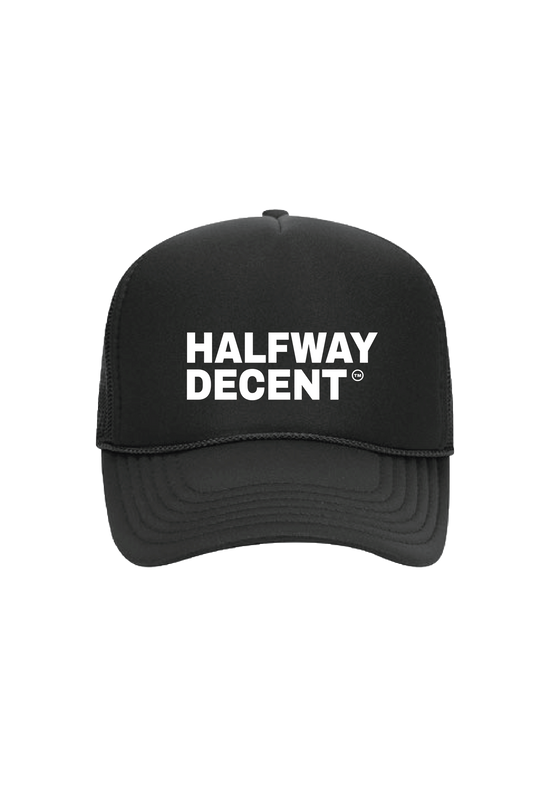 BLACK TRUCKER HAT